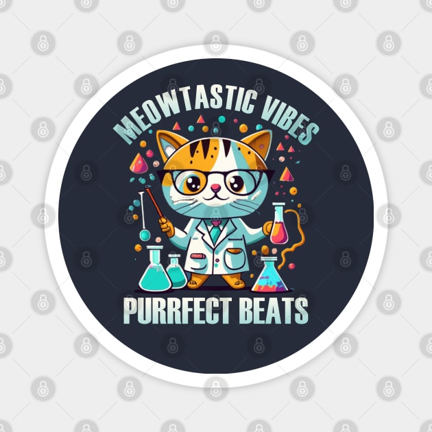 meowtastic vibes Magnet by AOAOCreation